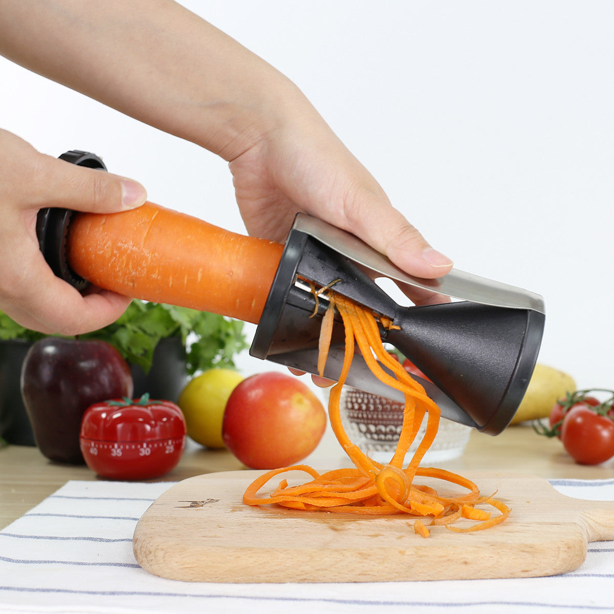 Spiral Slicer Kitchen Vegetable Zucchini Carrot Pasta Spiralizer Compact Cutter